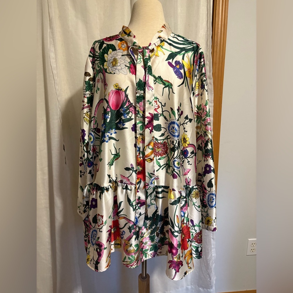 Ellos Multicolor Floral Long Sleeve blouse